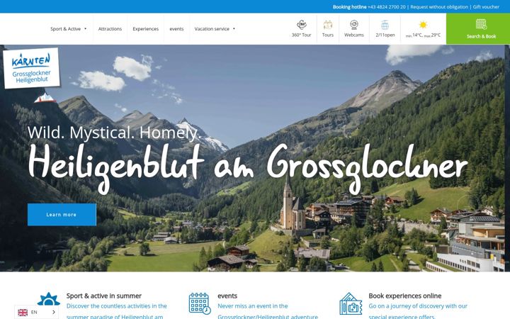 Screenshot of heiligenblut.at