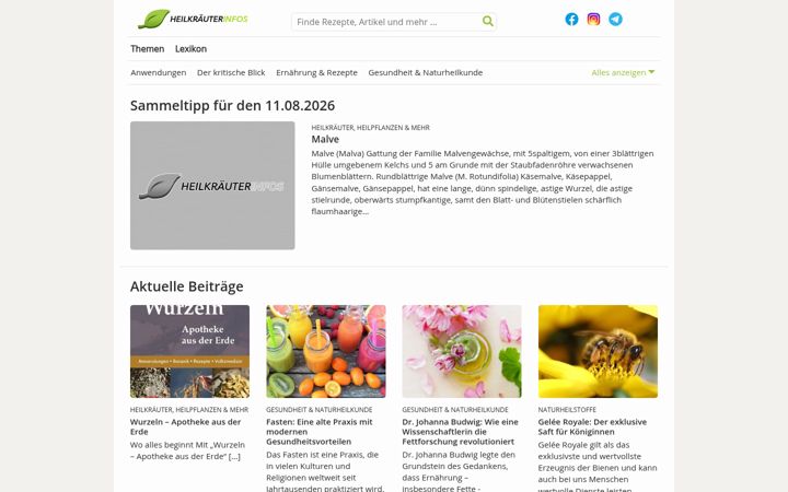 Screenshot ta' heilkraeuter-infos.de