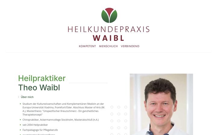 Screenshot of heilkundepraxis-waibl.de