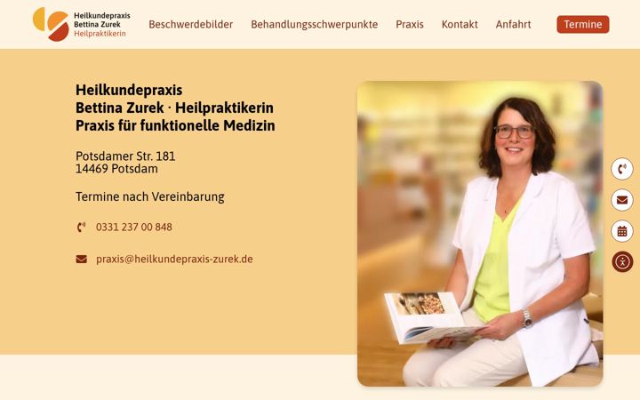 Zrzut ekranu heilkundepraxis-zurek.de