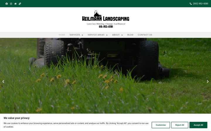 Screenshot of heilmannlandscaping.com