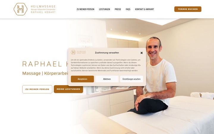 Screenshot of heilmassage-hoebart.at