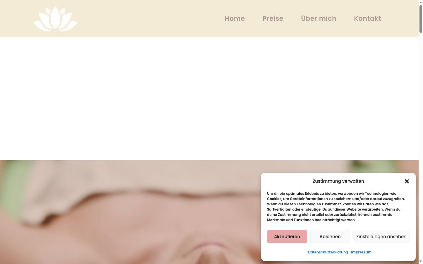 Screenshot tal-banner tal-kunsens muri qabel kwalunkwe interazzjoni