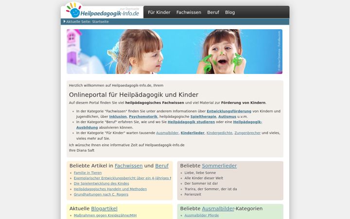 Screenshot ta' heilpaedagogik-info.de