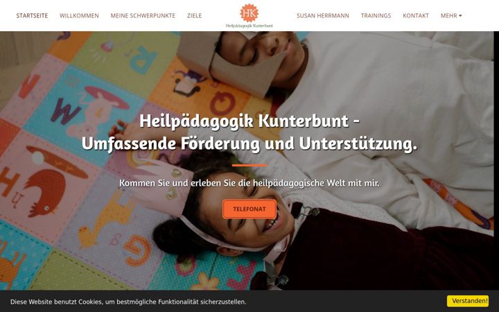 Screenshot of heilpaedagogik-kunterbunt.de