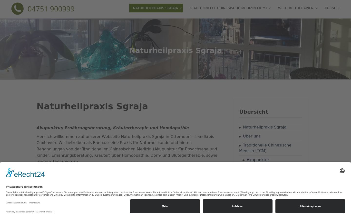 Screenshot des Einwilligungsbanners vor jeglicher Interaktion