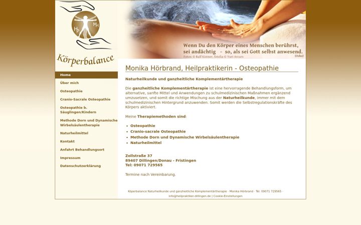 Zrzut ekranu heilpraktiker-dillingen.de
