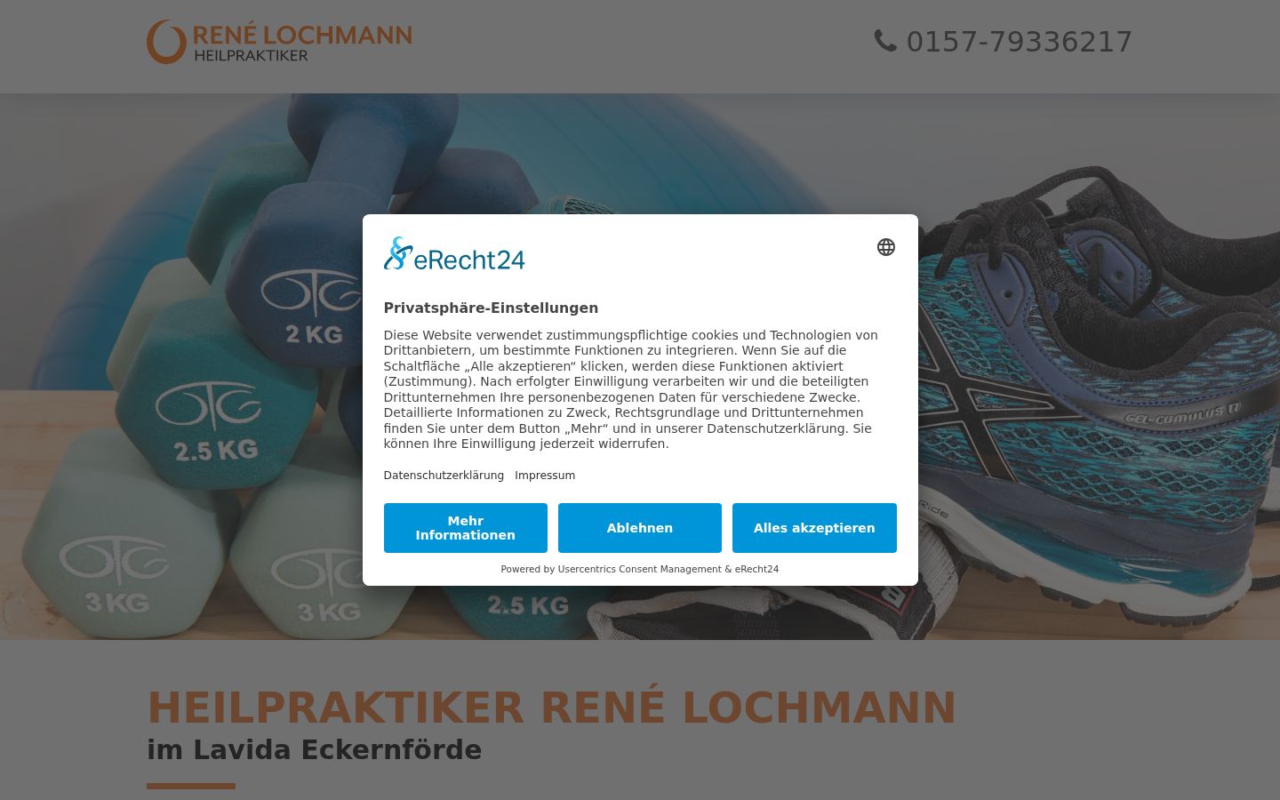 Screenshot tal-banner tal-kunsens muri qabel kwalunkwe interazzjoni
