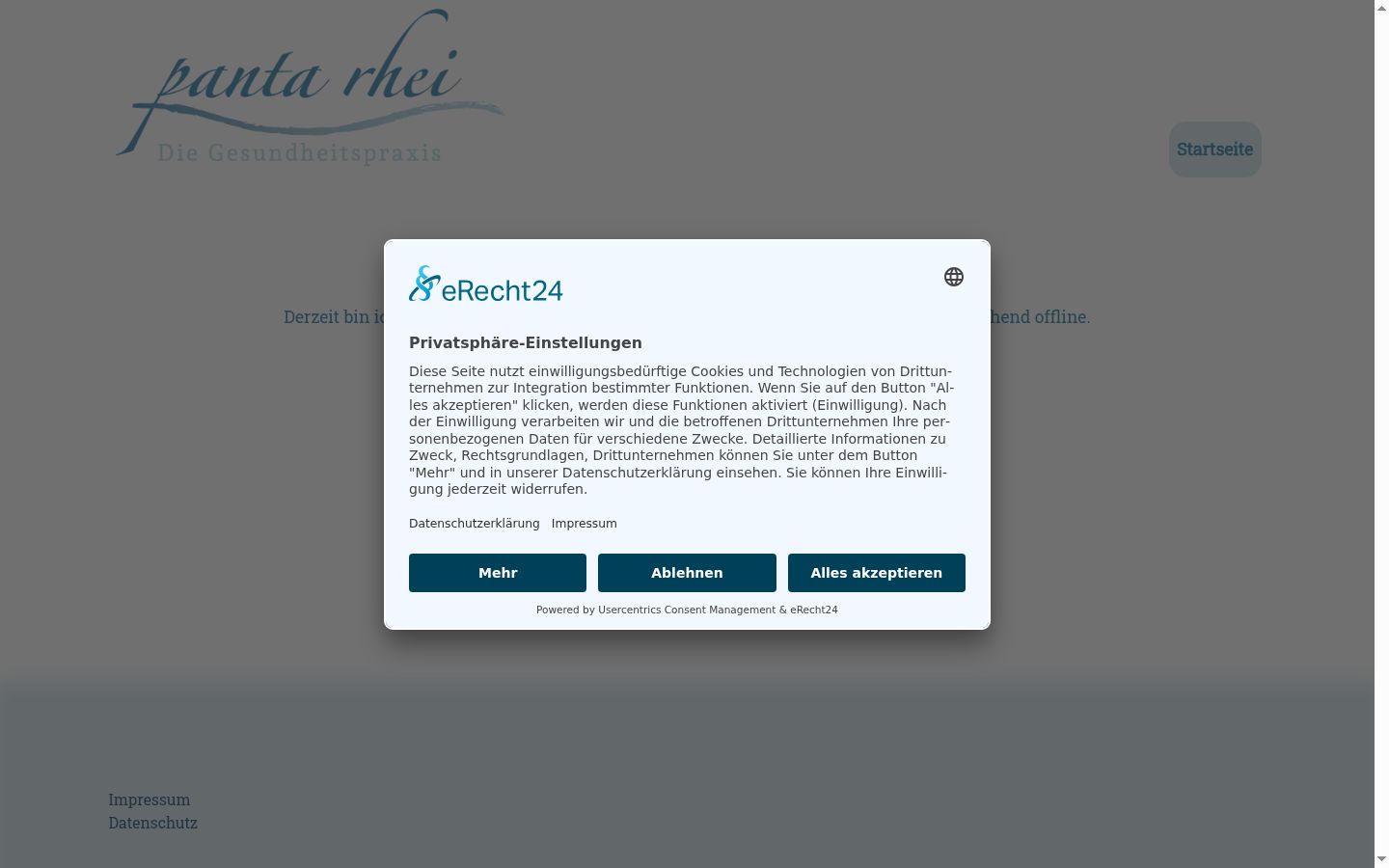 Screenshot van de toestemmingsbanner zoals getoond vóór enige interactie