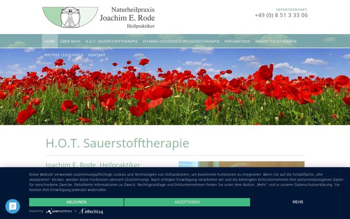 Ekrano kopija heilpraktiker-rode.de
