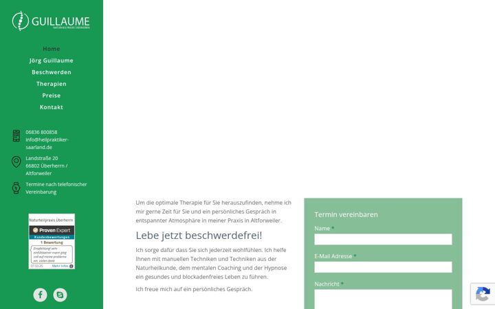 Screenshot of heilpraktiker-saarland.de