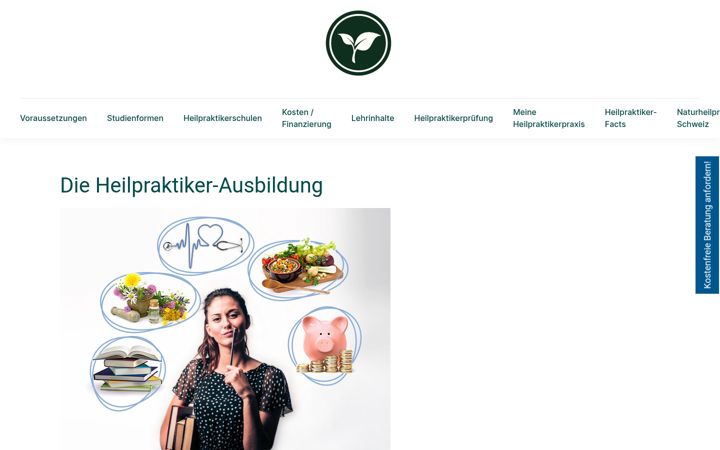 Screenshot of heilpraktiker-schulen.de