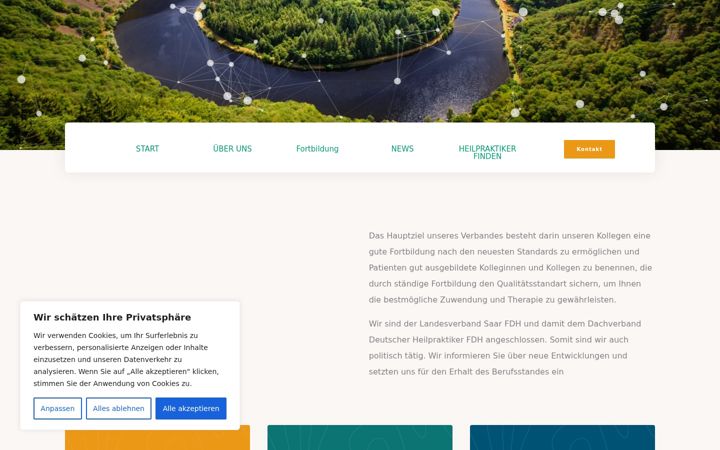 Screenshot of heilpraktiker-verband-saar.de