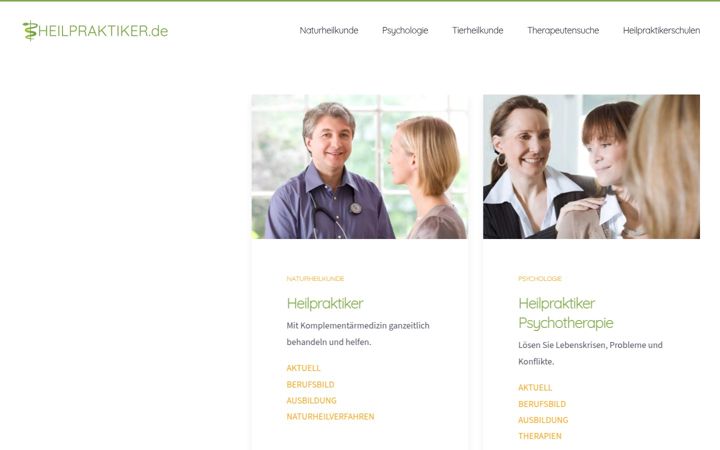 Screenshot of heilpraktiker.de