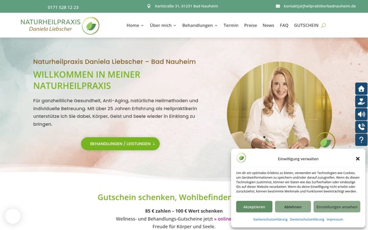 Ekrano kopija heilpraktikerbadnauheim.de