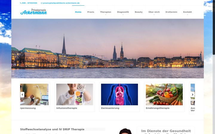 Zrzut ekranu heilpraktikerin-ackermann.de