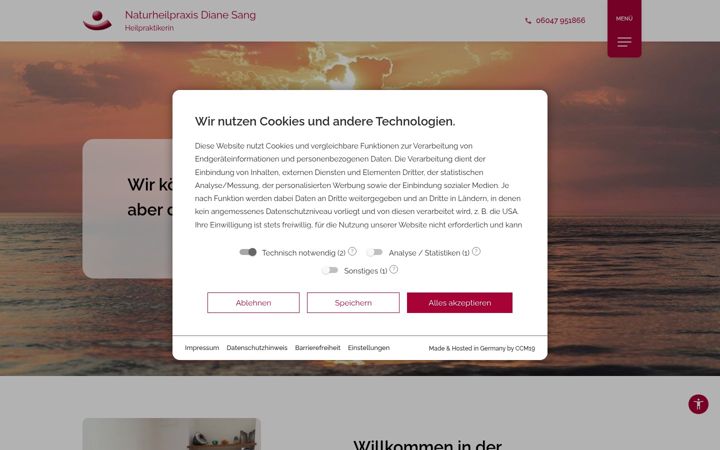 Zrzut ekranu heilpraktikerin-altenstadt.de