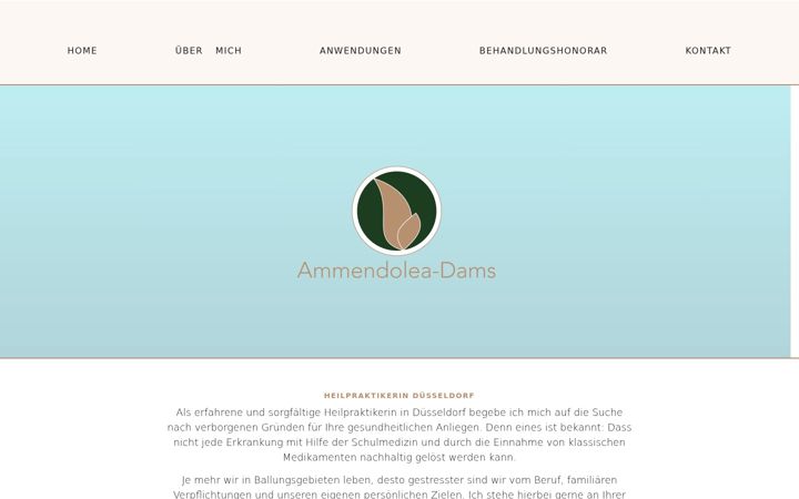 Ekrano kopija heilpraktikerin-ammendolea-dams.de