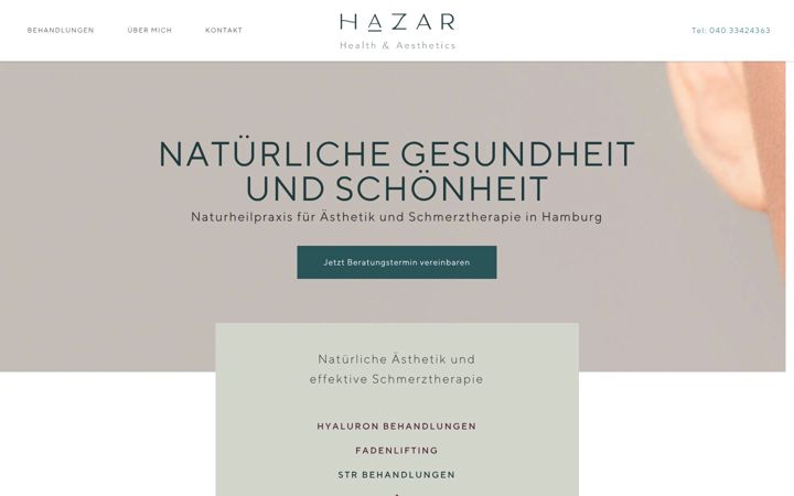 Screenshot of heilpraktikerin-arous.com