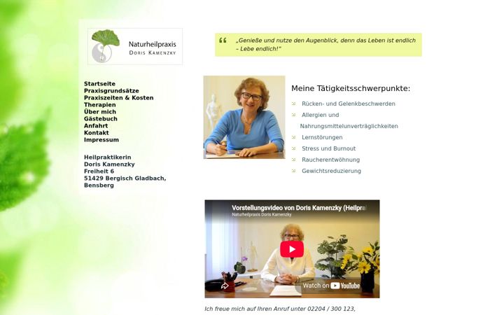 Screenshot of heilpraktikerin-bensberg.de