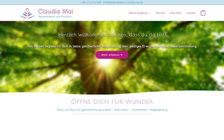 Екранна снимка на heilpraktikerin-claudia-mai.de