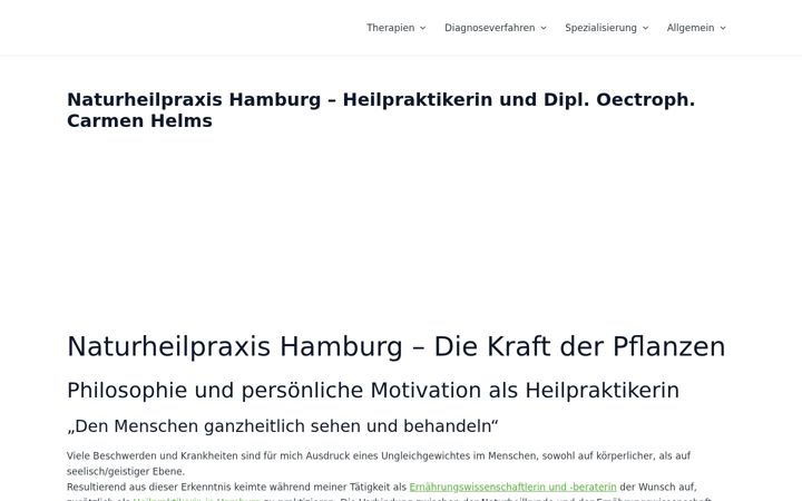 Screenshot του heilpraktikerin-helms.de