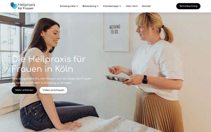 Екранна снимка на heilpraktikerin-koeln.de