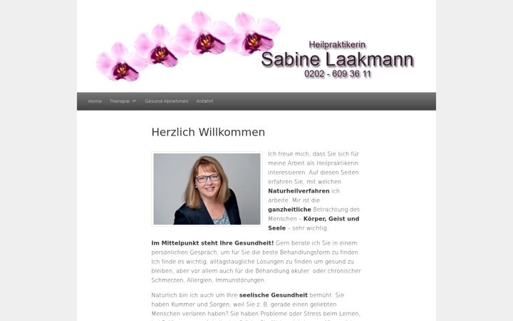 Screenshot of heilpraktikerin-laakmann.de