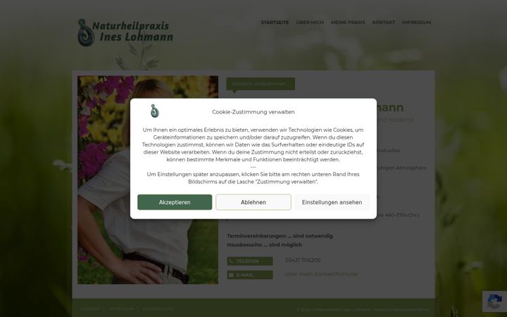 Screenshot of heilpraktikerin-lohmann.de