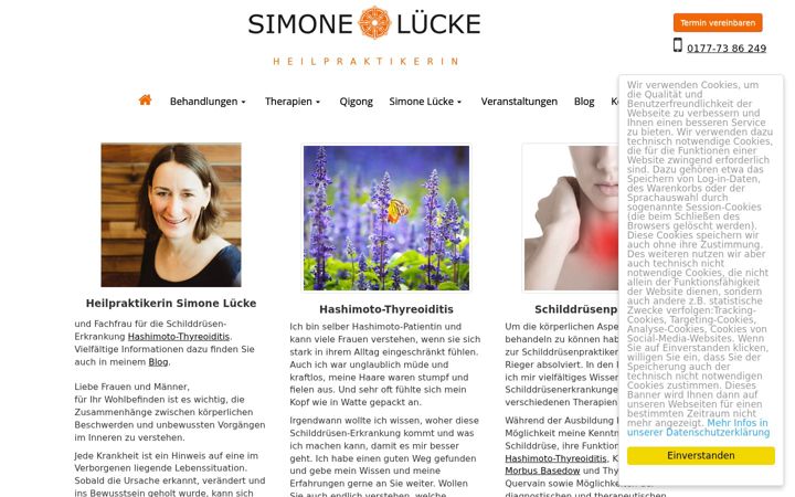 Screenshot of heilpraktikerin-luecke.de
