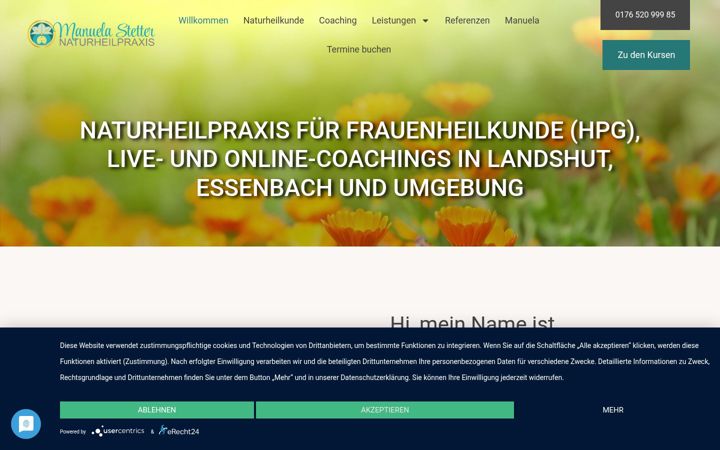 Screenshot του heilpraktikerin-manuela-stetter.de