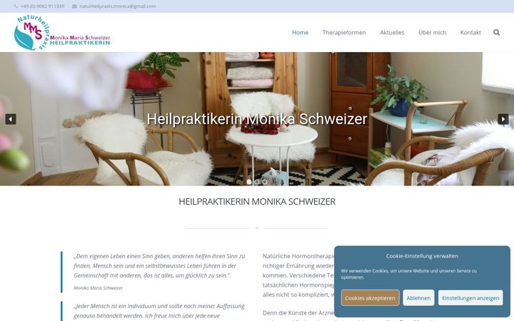 Screenshot of heilpraktikerin-monika-schweizer.de