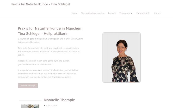 Screenshot of heilpraktikerin-schlegel.de