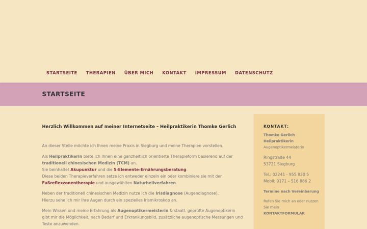 Screenshot του heilpraktikerin-siegburg.de