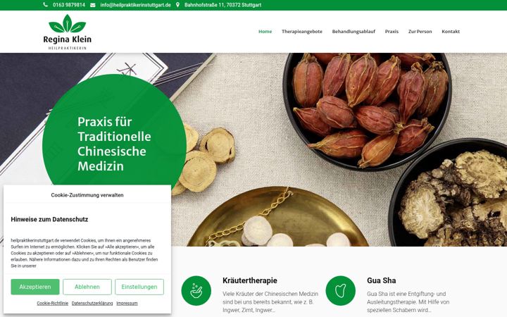 Ekrano kopija heilpraktikerinstuttgart.de