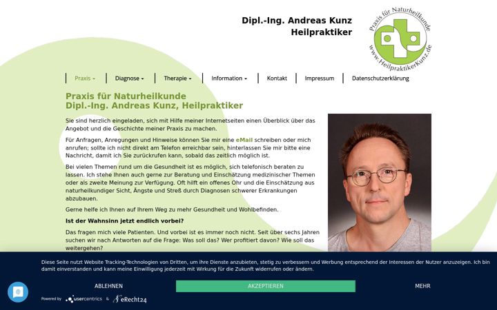 Ekrano kopija heilpraktikerkunz.de