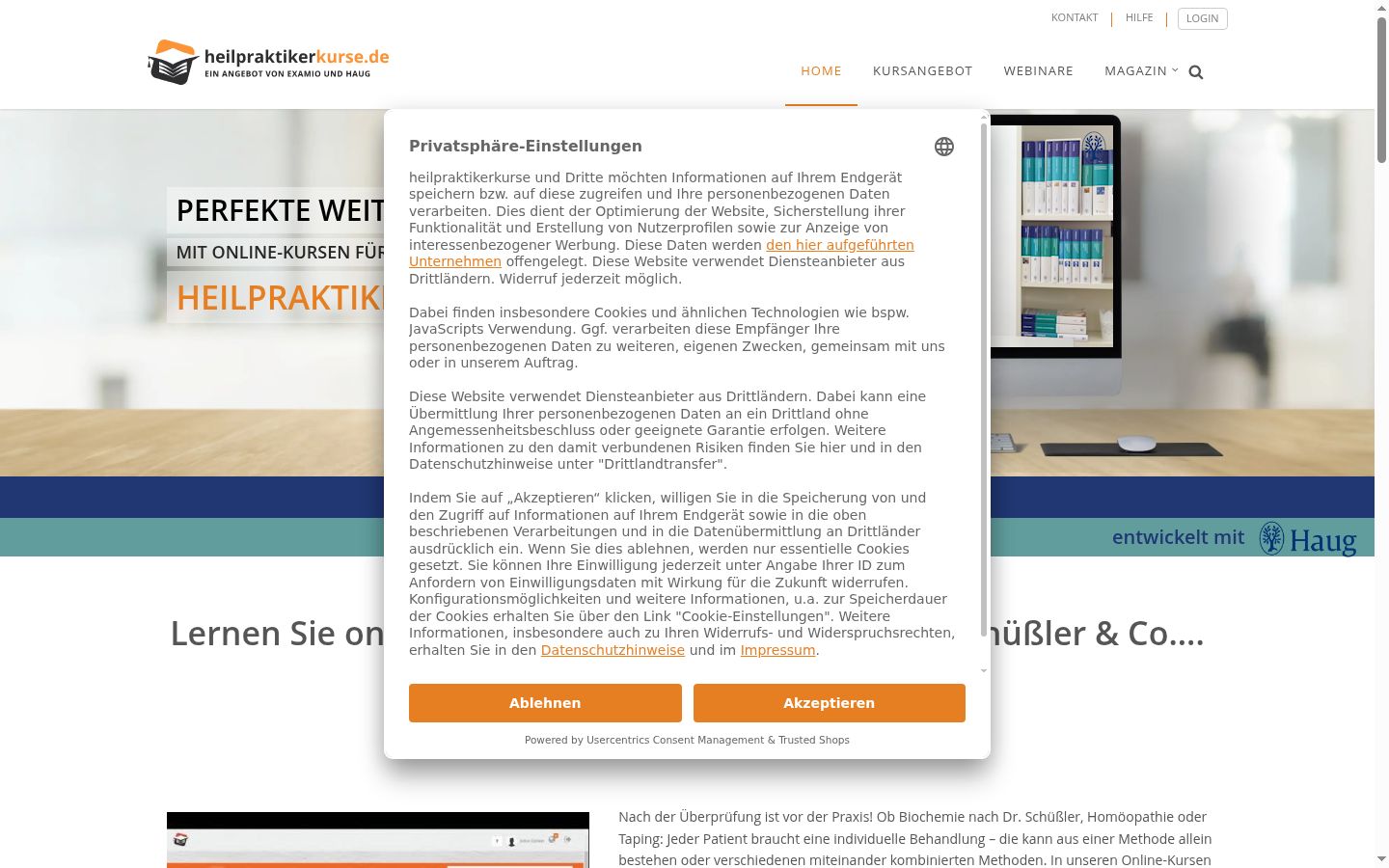 Sutikimo reklamjuostės, rodytos prieš bet kokią sąveiką, ekrano kopija
