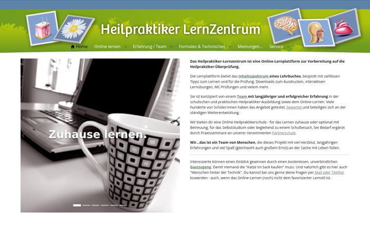 Ekrano kopija heilpraktikerlernzentrum.de