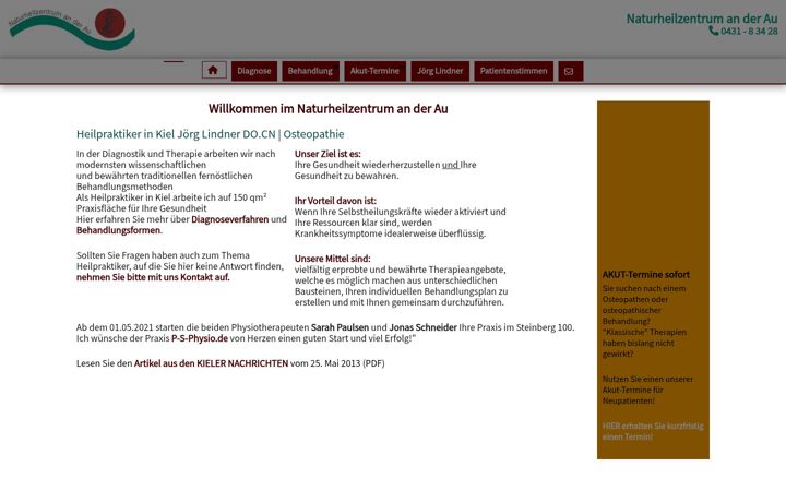 Ekrano kopija heilpraktikerlindner.de