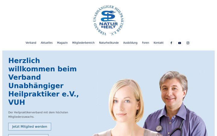 Ekrano kopija heilpraktikerverband.de