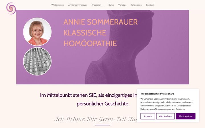Screenshot of heilpraxis-anniesommerauer.de