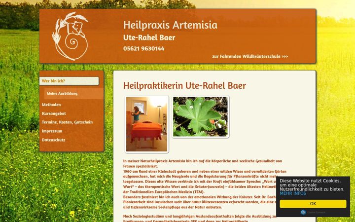 Screenshot of heilpraxis-artemisia.de