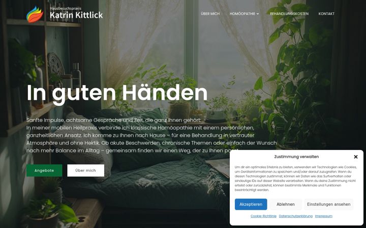Skærmbillede af heilpraxis-daheim.de