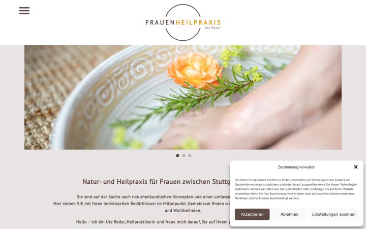 Skærmbillede af heilpraxis-frauen.de