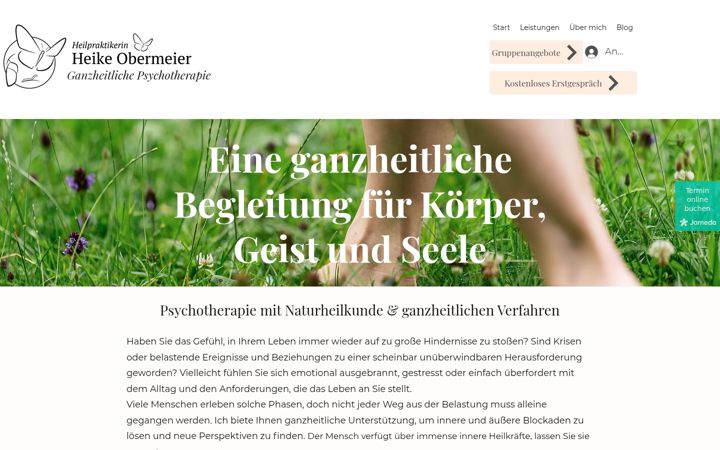 Screenshot of heilpraxis-heike-obermeier.de