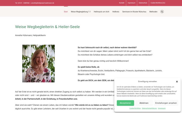 Screenshot of heilpraxis-huelsmann.de