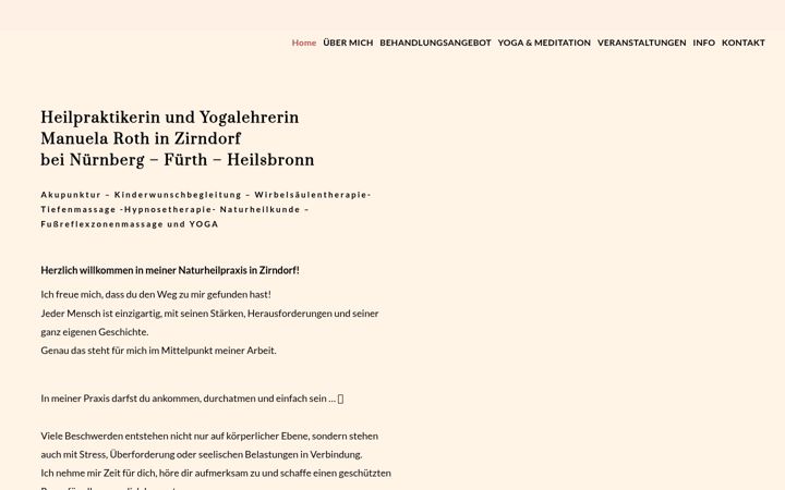 Screenshot of heilpraxis-manuela-roth.de