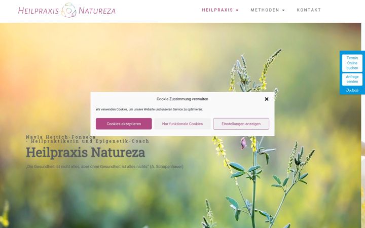Snímek obrazovky heilpraxis-natureza.de