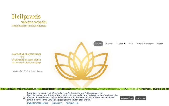 Screenshot of heilpraxis-sabrina-schedel.de