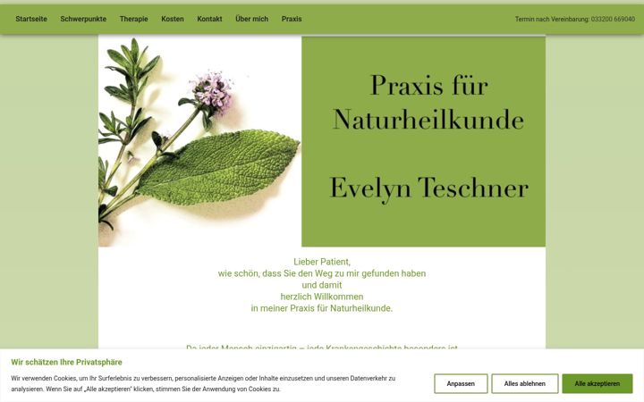 Screenshot of heilpraxis-teschner.de